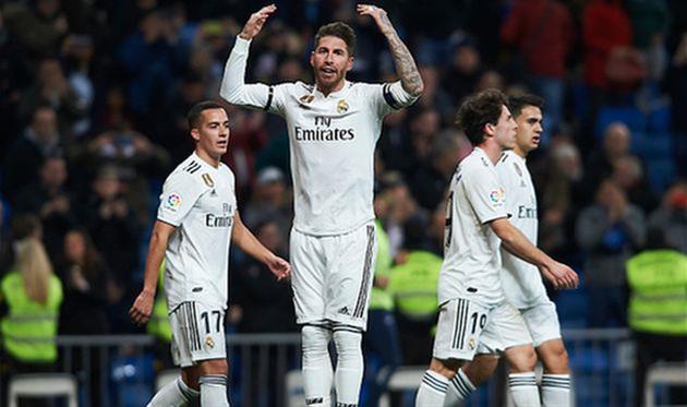 серхио рамос открыл счет в матче, getty images