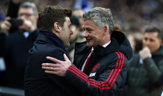 Почеттино и Солскьяер поссле матча, getty images 