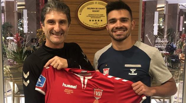 Сергей Гринь (справа), ФК Вайле