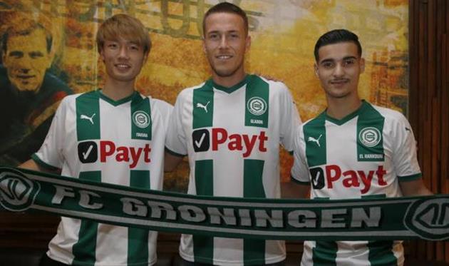 Ко Итакура, Пол Гладон и Мо Эль-Ханкури, фото ФК Гронинген