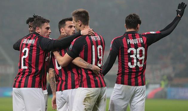 радость игроков милана, getty images