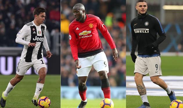 Пауло Дибала, Ромелу Лукаку и Мауро Икарди, Getty Images