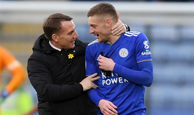 Брендан Роджерс (слева)  и Джейми Варди (справа), Getty Images