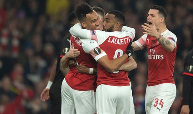радость игроков арсенала, getty images