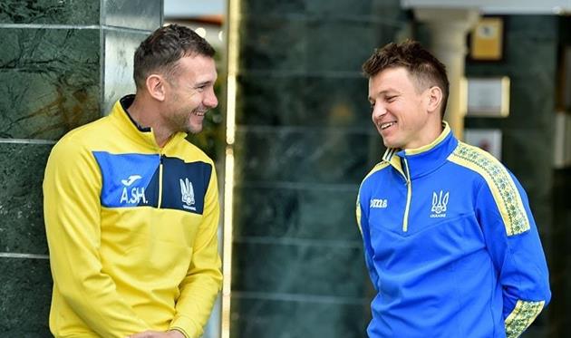 Андрей Шевченко и Руслан Ротань, фото Павла Кубанова, ФФУ