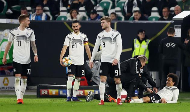 Лерой Сане (№19) отделался легким испугом, Getty Images