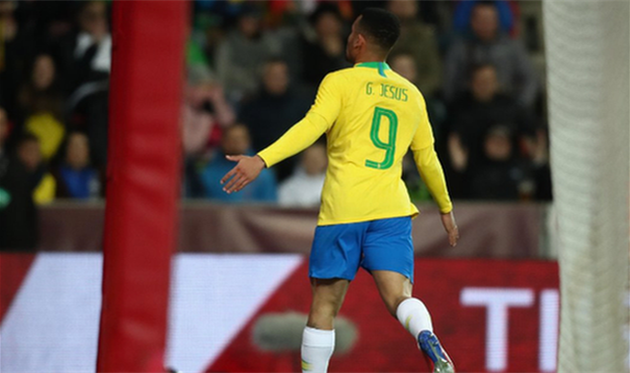 габриэль жезус оформил дубль, twitter.com/CBF_Futebol