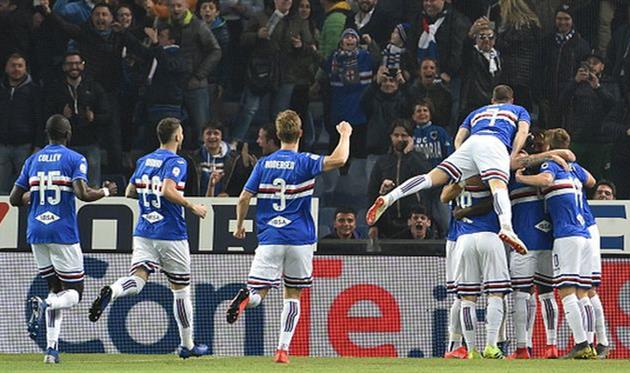 радость игроков сампдории, getty images