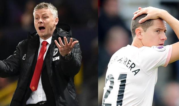 Оле-Гуннар Солскьяер (слева) и Андер Эррера (справа)