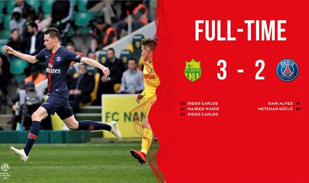 ПСЖ потерпел второе поражение подряд и отложил завоевание чемпионства