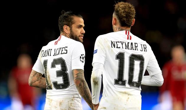 Алвес и Неймар, photo PSG FC