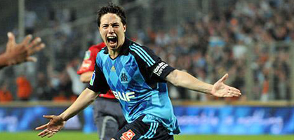 Самир Насри только что забил Страсбургу... свой последний гол за Марсель, фото om.net