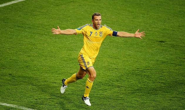 Андрей Шевченко в матче против Швеции (Евро-2012), Getty Images
