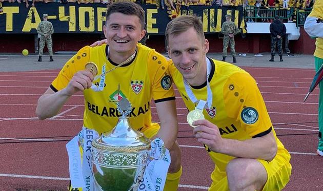 Василий Прийма (слева) и Никита Татарков (справа), фото ФК Шахтер Солигорск