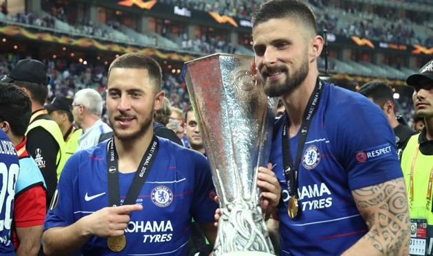 Эден Азар и Оливье Жиру, getty images