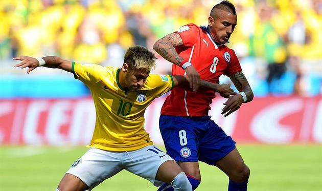 Неймар и Артуро Видаль, Getty Images