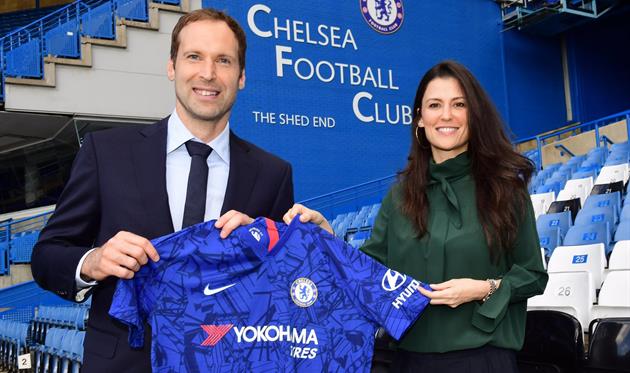 Петр Чех и Марина Грановская, photo Chelsea FC