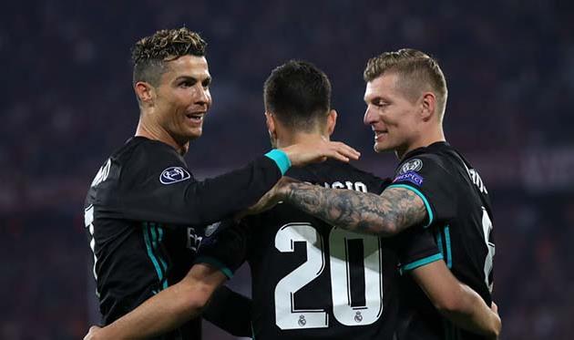 Криштиану Роналду, Марко Асенсио и Тони Кроос, Getty Images