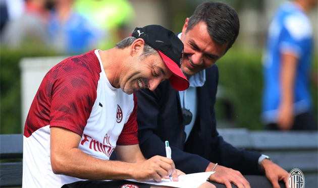 Марко Джампаоло и Паоло Мальдини, фото ФК Милан