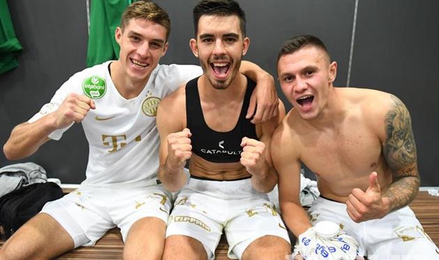 Игнатенко, Харатин, Зубков, Ferencavros FC