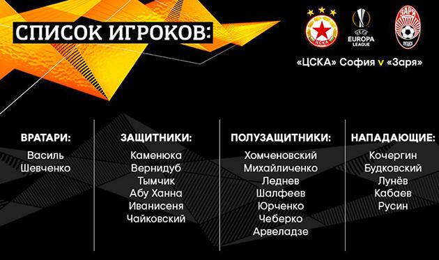 Заявка Зари, facebook.com/FCZoryaLuhansk