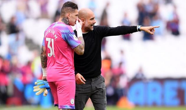 ЭДЕРСОН И ГВАРДИОЛА, ФОТО GETTY IMAGES