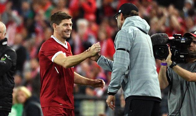 Стивен Джеррад и Юрген Клопп, photo Liverpool FC