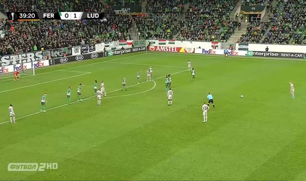 Ференцварош - Лудогорец, фото: Скриншот 