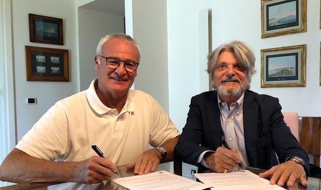 Краудио Раньери (слева), twitter.com/sampdoria