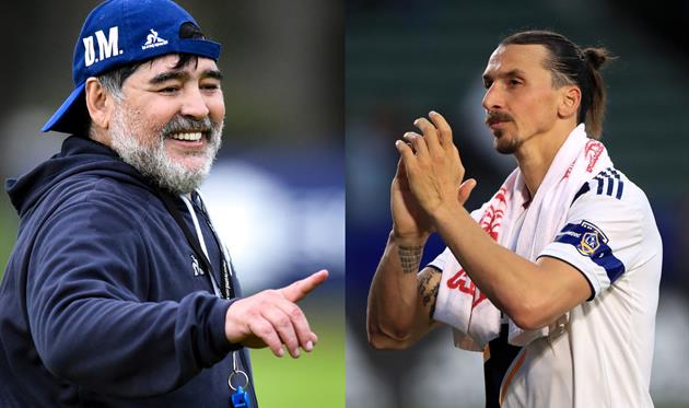 МАРАДОНА И ИБРАГИМОВИЧ, КОЛЛАЖ FOOTBALL.UA/GETTY IMAGES