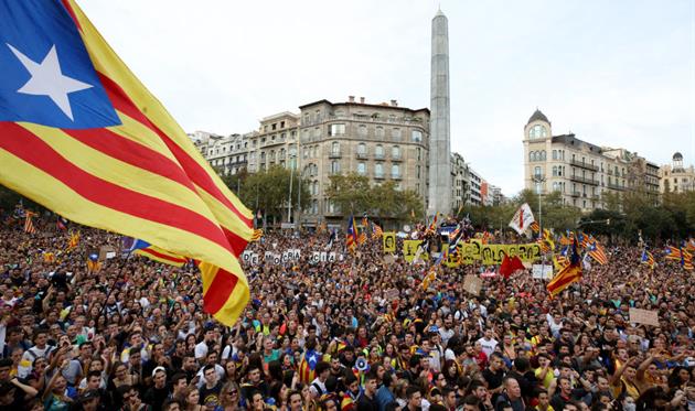 протесты в Барселоне, getty images