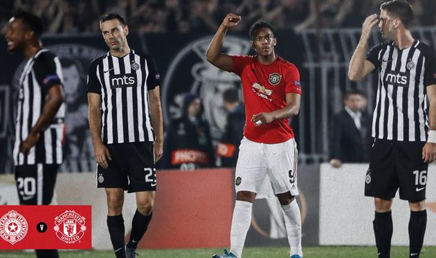 Партизан - МЮ, twitter.com/ManUtd 