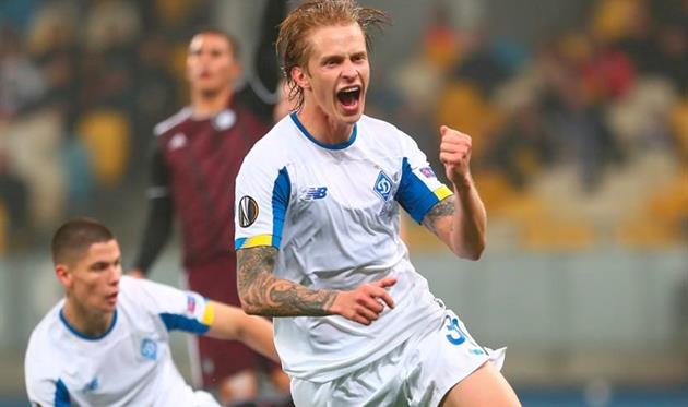 Артем Шабанов в матче против Копенгагена, фото ФК Динамо