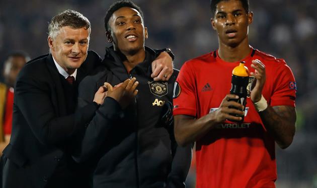 Солскьяер, Мартиаль и Рашфорд, Getty Images