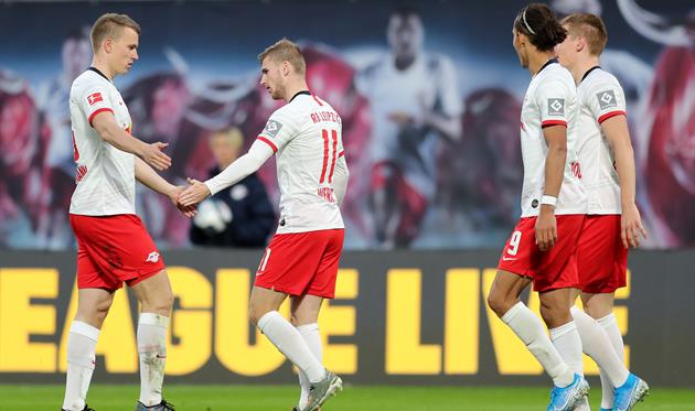 Лейпциг празднует победу над Майнцем, Getty Images