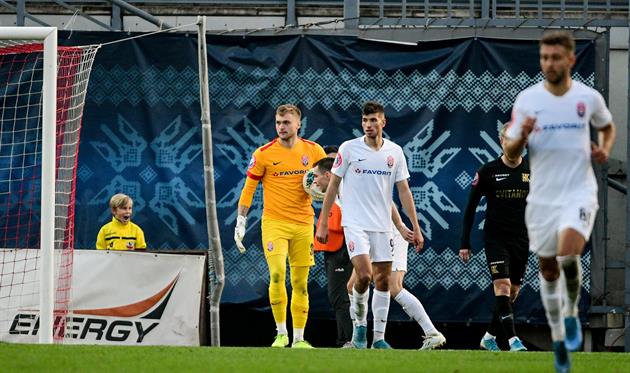 Никита Шевченко после взятого пенальти против Колоса, фото ФК Заря