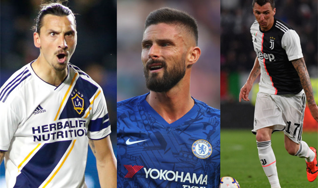 Златан Ибрагимович, Оливье Жиру и Марио Манджукич, Football.ua/Getty Images