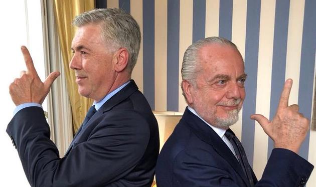 Карло Анчелотти и Аурелио Де Лаурентис настроены решительно, фото twitter.com/ADeLaurentiis 