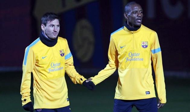 Лионель Месси и Эрик Абидаль, photo FC Barcelona
