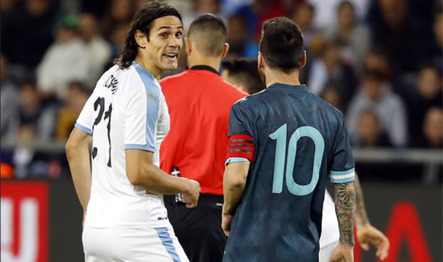 Эдинсон Кавани и Лионель Месси, photo AUF