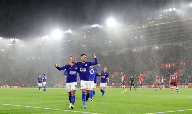 Лестер празднует победу над Саутгемптоном, Getty Images