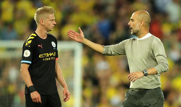 Александр Зинченко и Хосеп Гвардиола, Getty Images