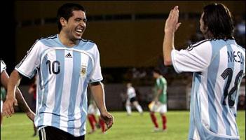 Рикельме и Месси