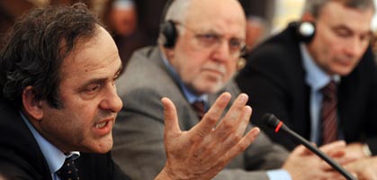 Мишель Платини выступает в Киеве, Getty Images