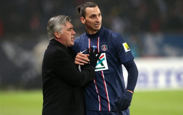 Карло Анчелотти и Златан Ибрагимович, Getty Images