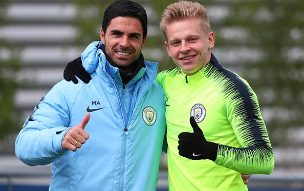 Микель Артета и Александр Зинченко, Getty Images