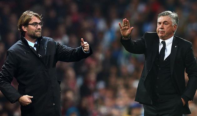 Юрген Клопп и Карло Анчелотти, Getty Images