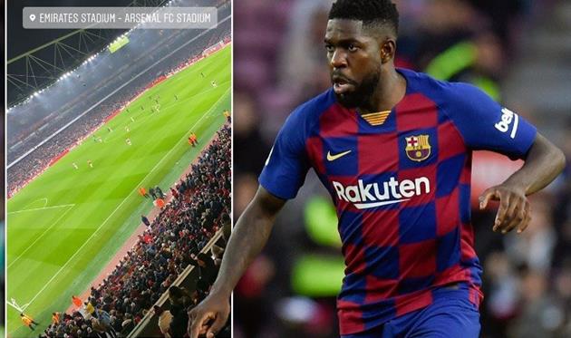 Умтити посетил матч Арсенал — МЮ