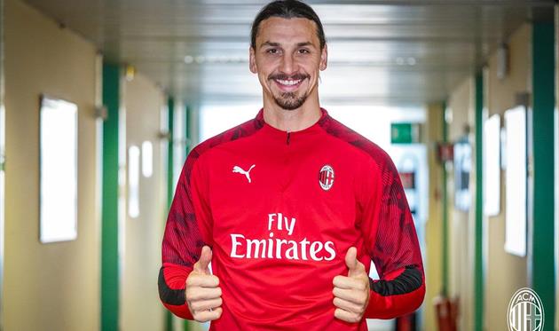 Златан Ибрагимович, фото ФК Милан