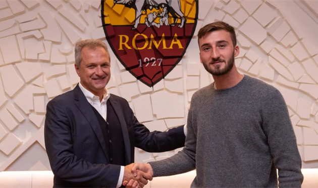 Брайан Кристанте (справа), AS Roma